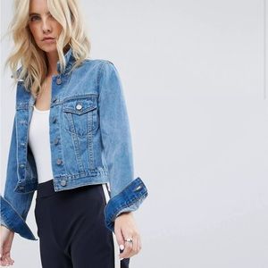 ASOS cropped Jacket light blue denim - US 0 🩵